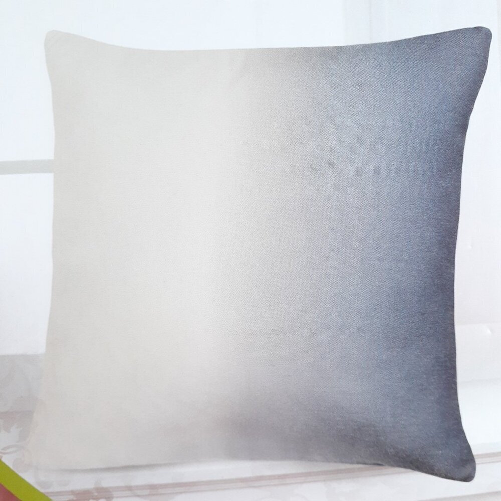 Decorative Pillow Cover 18x18 in Gray Cream Ombre